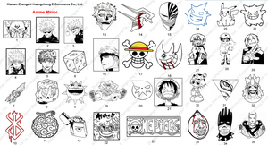 Más de 100 Diseños Personalizados de Espejos de Pared de PVC con Forma de Personajes de Anime de Hunter <span class=keywords><strong>X</strong></span> Hunter, Decoración de Pared de Dibujos Animados Hecha a Mano - Product Image 4