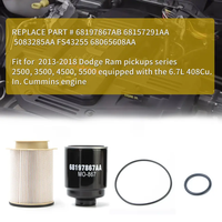 6,7L Cummins Diesel Papierfilterkassetten-Kraftstoffwasserabscheider-Kit 68197867AA 68157291AA für Ram 2500 3500 4500 5500