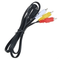 Cable Mini USB a RCA con Revestimiento de PVC y Blindaje Trenzado, Chapado en Oro, para Carga y Transferencia de Datos, Video, TV, AV, Monitor, Cámara y Altavoz