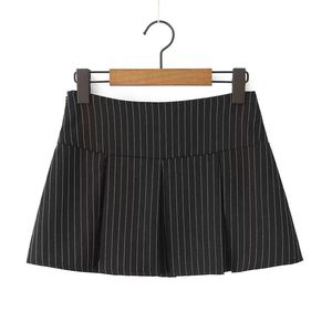 Women's <b>Square</b> Collar Striped Tank Top and Pleated Skirt Two-Piece <b>Set</b> Casual Wear - Product Image 3