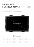 Nouvel écran tactile intégré 17 pouces 4:3 IP65, boîtier métallique robuste, panneau LCD TFT IPS, écran LED pour PC de contrôle industriel
