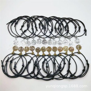 Constellation Charm <b>Bracelet</b> Tibetan <b>Silver</b> <b>Adjustable</b> Rope Unisex Jewelry Gift - Product Image 3