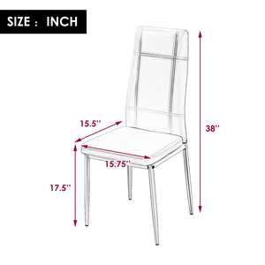 Juego <span class=keywords><strong>de</strong></span> 4 <span class=keywords><strong>Sillas</strong></span> <span class=keywords><strong>de</strong></span> Comedor <span class=keywords><strong>de</strong></span> <span class=keywords><strong>Cocina</strong></span>, Ensamblaje <span class=keywords><strong>de</strong></span> las 4 en 5 Minutos, <span class=keywords><strong>Sillas</strong></span> Laterales con Cojín <span class=keywords><strong>de</strong></span> Tela y Patas <span class=keywords><strong>de</strong></span> Metal Resistentes <span class=keywords><strong>para</strong></span> Sala <span class=keywords><strong>de</strong></span> Estar - Product Image 6