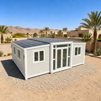 Maison préfabriquée extensible avec éclairage solaire pour projets de cabanes écologiques, de complexes hôteliers et d'hébergements agricoles - Cabane verte