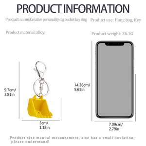 Металлический брелок для экскаватора - Product Image 5