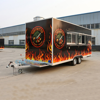 Chariot de vente ambulant personnalisé Chammp avec cuisine complète pour hot-dogs, glaces et restauration rapide