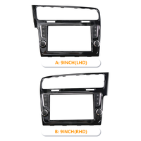 Meihua – Kit de tableau de bord de luxe avec façade d'autoradio 9 pouces en ABS pour VW Golf 7 2013-2017, cadre stéréo avec faisceau de câbles et Canbus