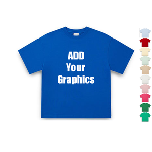 เสื้อยืดพรีเมียมขนาดใหญ่พิเศษ 350gsm ลายนูน พิมพ์ลาย เนื้อผ้าหนา ทนทาน ขายส่ง เสื้อยืดผู้ชาย 100% ผ้าฝ้าย - Product Image 1