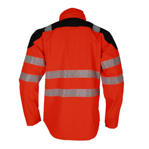 남성 보안 재킷 Hivis 작업복 겨울 높은 가시성 재킷 남성용 반사 테이프 안전 보안 작업 코트 및 재킷 - Product Image 6