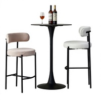 Tabouret de bar en acier inoxydable de style nordique moderne et luxueux pour usage domestique ou commercial