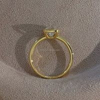 Yeni gelenler Moissanite taş yüzük ile zirkon yüzük ile 14K gerçek altın kadınlar erkekler için güzel takı hediye