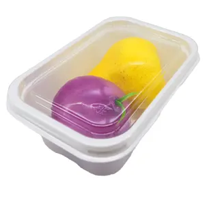 Contenitore organizzatore frigorifero con coperchi blister clamshell punnet in plastica frutta imballaggio scatola flip