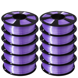เส้นใยพิมพ์ 3 มิติ PLA Silk ขนาด 1 กก. ขนาด 1.75 มม. สำหรับเครื่องพิมพ์ FDM ที่มีอุณหภูมิการพิมพ์ 190-220 องศาเซลเซียส แบบมันเงา - Product Image 1