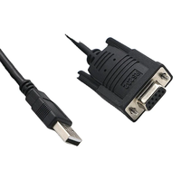 Cable Adaptador Convertidor USB 2.0 a RS232 Serial DB9 Transparente con Chipset FTDI FT232RL de 1.8m, Plug and Play para Windows y Mac