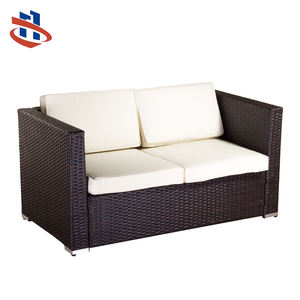 Ensemble canapé de réunion de jardin en poly rotin moderne Fourniture d'usine de tissage extérieur en rotin PE de haute qualité pour l'utilisation dans les parcs - Product Image 3