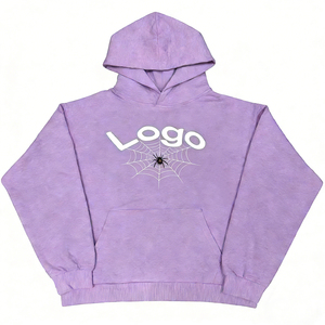 Sudadera con Capucha, Estilo Hip Hop, Personalizada con Logotipo, Unisex, Diseño de Telaraña con Estampado Puff - Product Image 5