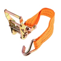 Certificat CE GS 2 "3" 4 "2t 5t 8t 10t Crochet de haute qualité orange pour camion bateau Sangle d'arrimage à cliquet pour arrimage de cargaison