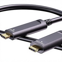 Câble à fibre optique USB-C SYONG, sortie vidéo 4K et transmission audio, données haute vitesse uniquement pour caméra Logitech 4K Microsoft