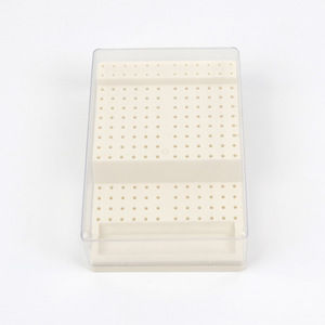 Boîte de stérilisation pour fraises dentaires, étui de rangement blanc cassé à 168 trous pour fraises à basse et haute vitesse et têtes de meulage - Product Image 2