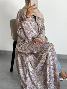 Abaya Aperta di Lusso Loriya per Donne Musulmane, Stile Dubai, Abito Lungo Modesto, Moda Islamica - Product Image 4