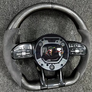 Pour <span class=keywords><strong>Mercedes</strong></span> Benz W212 W203 W205 W222 W213 Cls Gle <span class=keywords><strong>Glc</strong></span> 43 E63 E53 C63 AMG volant en cuir personnalisé accessoires de voiture - Product Image 6