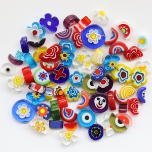 Millefiori Murano en forme <span class=keywords><strong>de</strong></span> œil <span class=keywords><strong>de</strong></span> bœuf, mélange <span class=keywords><strong>de</strong></span> toutes les couleurs - Product Image 5