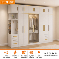 Meubles de chambre à coucher modernes et simples, armoire à vêtements avec 7 portes battantes, organisateur de vêtements, rangement intelligent, armoire murale pour la maison, l'appartement, l'hôtel