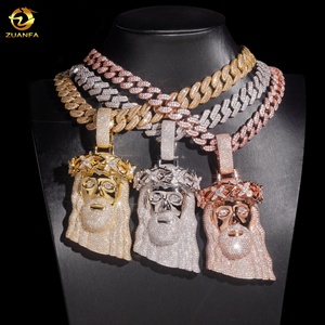 Nouveautés Hip Hop Iced Out Pass Diamond Tester Pendentif Jésus en argent 925 de luxe pour hommes avec moissanite - Product Image 1