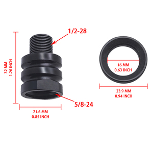 Convertisseur en acier usiné CNC <span class=keywords><strong>de</strong></span> précision pour la modification des systèmes d'échappement, joint fileté <span class=keywords><strong>de</strong></span> 5/8 po ID à 1/2 po OD - Product Image 3