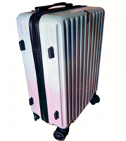 Ensemble de bagages à logo personnalisé dégradé, 3 pièces, valises à roulettes en ABS PC, 20 24 28, rayées, vente directe usine OEM