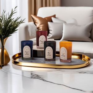 Velas de cera de soja en frascos de vidrio, estilo minimalista, fragancia floral, decoración para el hogar, 40-60 horas de duración. - Product Image 2