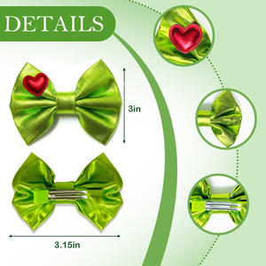 Pinzas para el Cabello Hechas a Mano, Accesorios para el Cabello de Marinero, Lazos para el Cabello de Tela de Lino Navideños para Niños - Product Image 4