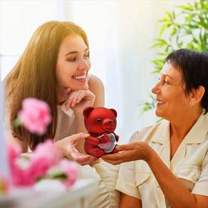 กล่องหมีกุหลาบหมุนได้ ของขวัญวันวาเลนไทน์ คุณภาพสูง ราคาโรงงานจีน ขายส่ง - Product Image 5