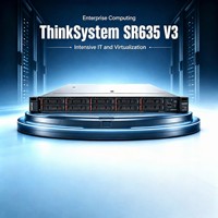 Server Rak 1U ThinkSystem SR635 V3 AMD EPYC Generasi ke-5 untuk Virtualisasi Pusat Data Cloud, Inferensi AI, HPC, 4x GPU