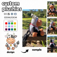 Fabricant de jouets en peluche en coton PP personnalisés OEM/ODM, figurine de cirque en peluche Ram Freak pour marionnettes de bureau, peluche personnalisée pour anniversaire