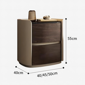 Hình Bầu Dục Đá Slate Da Bàn Đêm Ánh Sáng Sang Trọng Phòng Ngủ Đêm Đứng Bảng Da Bàn Cạnh Giường Ngủ - Product Image 6