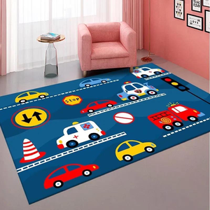 <span class=keywords><strong>Tapis</strong></span> de jeu pour bébé, motif de dessin animé imprimé en polyester, <span class=keywords><strong>tapis</strong></span> éducatif pour garçons et filles, lettres, circulation routière, carte, vente chaude - Product Image 6