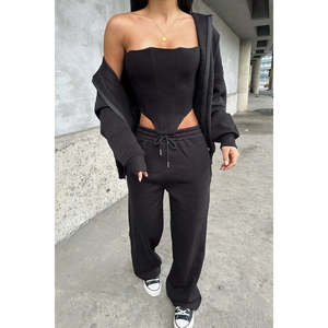 Ensemble de costume trois pièces noir pour femmes - Product Image 2