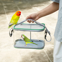 Sac de transport transparent pour oiseaux, sac de voyage portable pour perroquets, cage respirante à porter à la main ou à l'épaule pour petits oiseaux