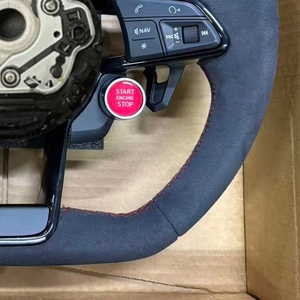 Volant en Alcantara cousu à la main pour <span class=keywords><strong>Audi</strong></span> R8 A1 A3 A4 A5 A6 A7 A8 A3 <span class=keywords><strong>TT</strong></span> TTRS Q5 RS3 RS7 Q7 C6 C8 S6 S7 B8 B8.5 B9 S3 S4 - Product Image 5