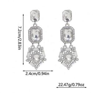 925 <b>Silver</b> Needle European American Style Asscher Cut Zircon Studded <b>Stud</b> Earrings Trendy Butterfly Sparkling Fashion Jewelry - Product Image 3