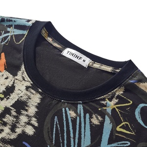 T-shirt Homme Vintage Effet Vieilli 2024 en Coton Lourd Tricoté avec Logo Personnalisé Style Rétro Streetwear Respirant Commande en Gros - Product Image 6