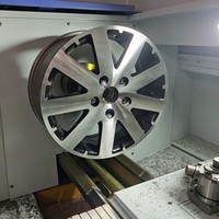 Tour à roues CNC SNY9800, portée de tournage 700 mm, réparation de jantes en alliage 28 pouces, 5,5 kW, Syntec, 2 axes, 4 stations, tournage de moyeux de roues