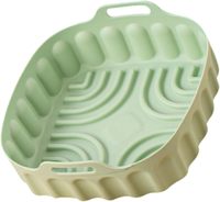 Plateau de cuisson en silicone pour friteuse à air, antiadhésif, résistant à la chaleur, réutilisable, support de mise en forme des aliments, prévention des taches, en silicone
