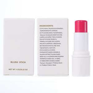 Custom Vegan Cream Lip Cheek Tint Colorete Multi Stick Etiqueta privada Maquillaje facial <span class=keywords><strong>Rubor</strong></span> Highlighter Bronzer Contour Blush Stick - Product Image 6