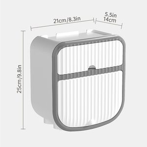 Soporte de papel higiénico de pared en oferta, dispensador de toallas de papel creativo sin perforación con cajón para baño - Product Image 2