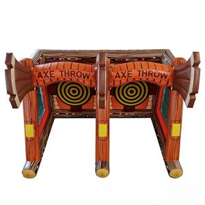 Jeu <span class=keywords><strong>de</strong></span> <span class=keywords><strong>lancer</strong></span> <span class=keywords><strong>de</strong></span> <span class=keywords><strong>hache</strong></span> gonflable commercial à 2 voies, thème <span class=keywords><strong>Viking</strong></span>, jeu interactif <span class=keywords><strong>de</strong></span> carnaval, PVC écologique 4x3x3m - Product Image 5