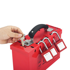 Bozzys Loto Boîte <span class=keywords><strong>de</strong></span> verrouillage et d'étiquetage <span class=keywords><strong>de</strong></span> sécurité industrielle portable en acier pour groupes - Product Image 1