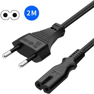 Adaptador de alimentação Fongkit para luz de néon 110v a 12V 304 switch VDE wire EU plug conector para C7 figura 8 plug