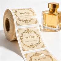 Étiquettes de parfum personnalisées en rouleau, autocollants imperméables en feuille d'or, ensemble d'étiquettes mates pour la marque de parfums de luxe